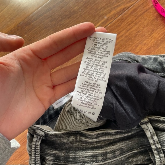 Frame Le One Crop Mini Boot Gray Faded Stretch Casual Denim Pants size 1 - Picture 14 of 16